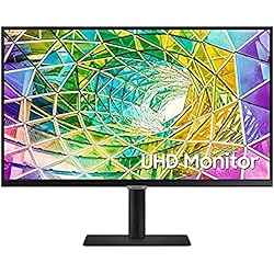 Samsung LS27A800NMUXEN - Monitor Profesional de 27" 4K UHD (3,840 x 2,160, Panel IPS), HDR10, 5ms, Flicker Free, Ajustable en Altura, inclinación, Giro y pivote, Plano