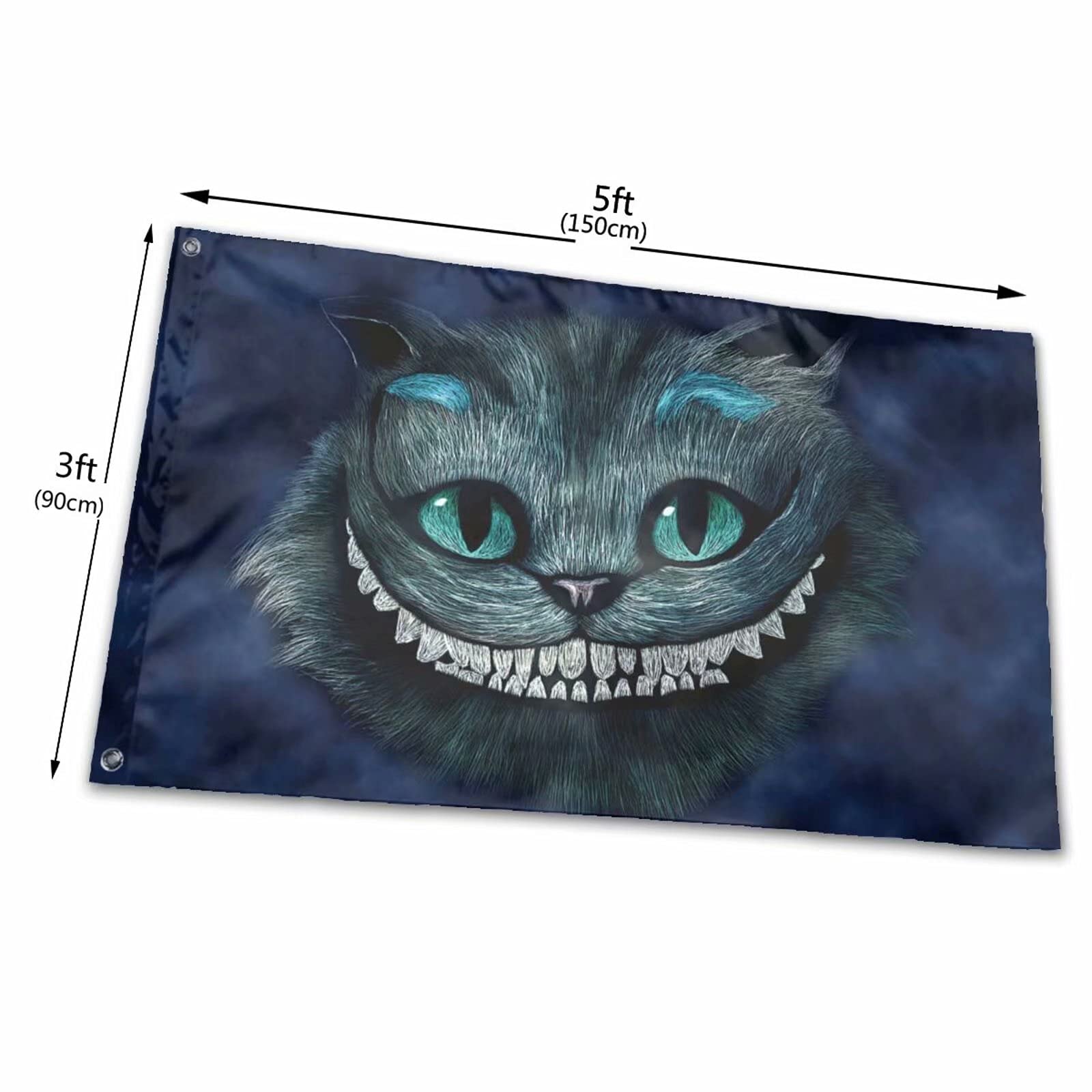 Alice in Wonderland Smiling Cheshire Cat Flag 3x5 Ft