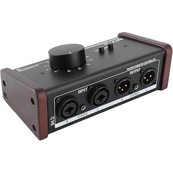 Leapiture Passive Monitor Controller, Passive Studio Monitor Controller with XLR and 3.5mm Interface, Large Volume Control, M