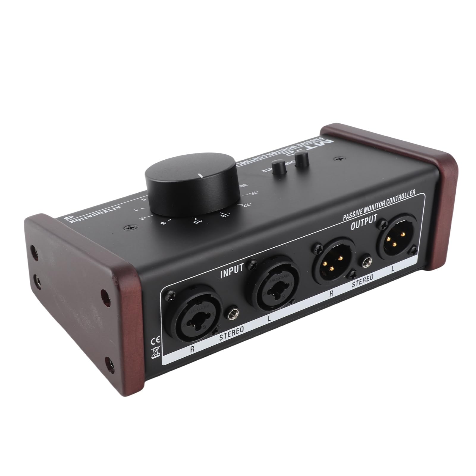 Controller Per Monitor Passivo Controller Per Monitor da Studio Passivo con Interfaccia XLR E 3,5 Mm Manopola del Volume Grande Controllo Muto Casse Monitor Controller del Volume Stereo Passivo