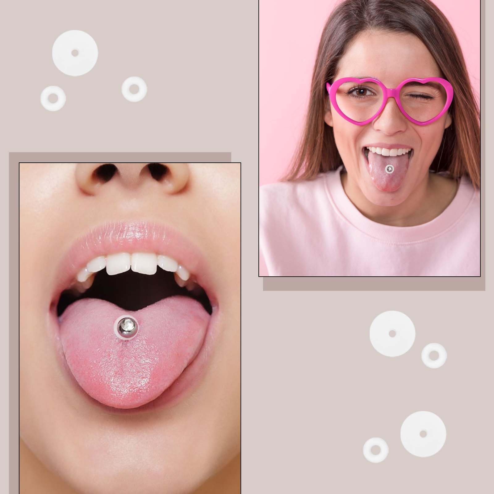 Set 40 Orecchini In Silicone Per Piercing - Dischi Trasparenti 3/5/7/9 Mm Per Protezione E Comfort - Foto 11