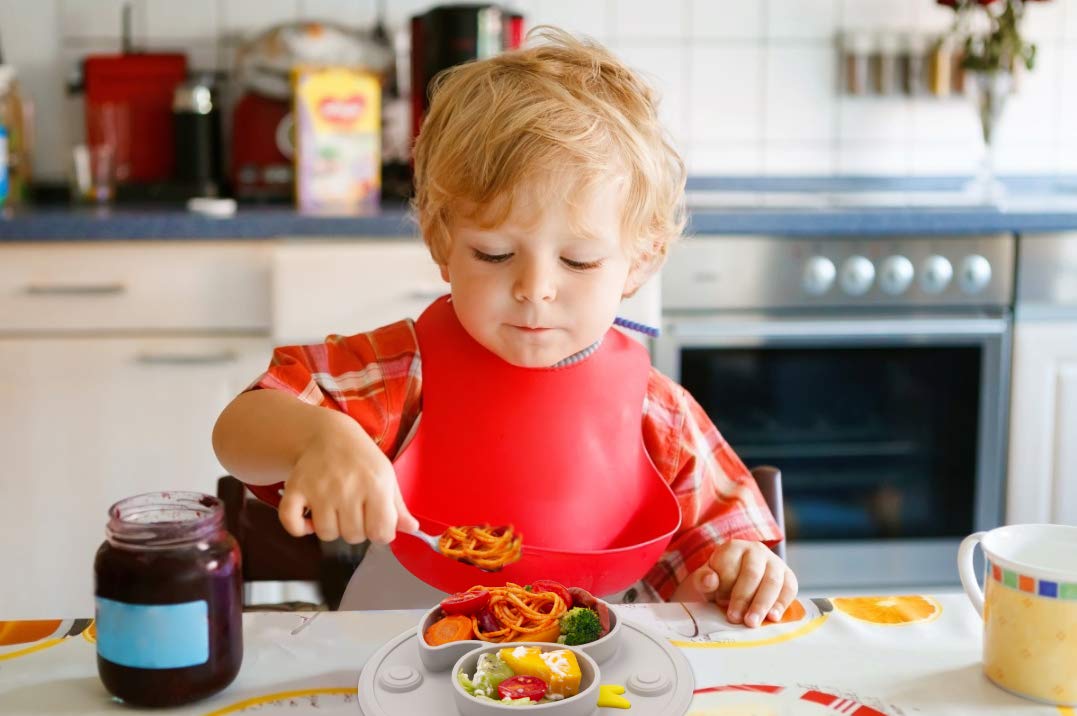 Nohlerlife Lot De 4 Assiettes Pour Tout-petits En Silicone Avec