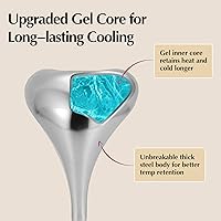 Vista 2 de Gua Sha Cryo Sticks 2 en 1, herramientas para el cuidado facial de la piel para mujeres, masaje facial y de ojos, suministros esteticistas de acero