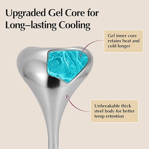 Miniatura 2 de Gua Sha Cryo Sticks 2 en 1, herramientas para el cuidado facial de la piel para mujeres, masaje facial y de ojos, suministros esteticistas de acero