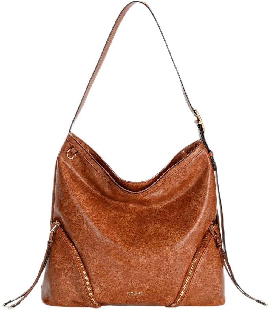 Hobo Bags for Women with Stylish Zipper Detailing Vegan Leather Large Trendy Should...