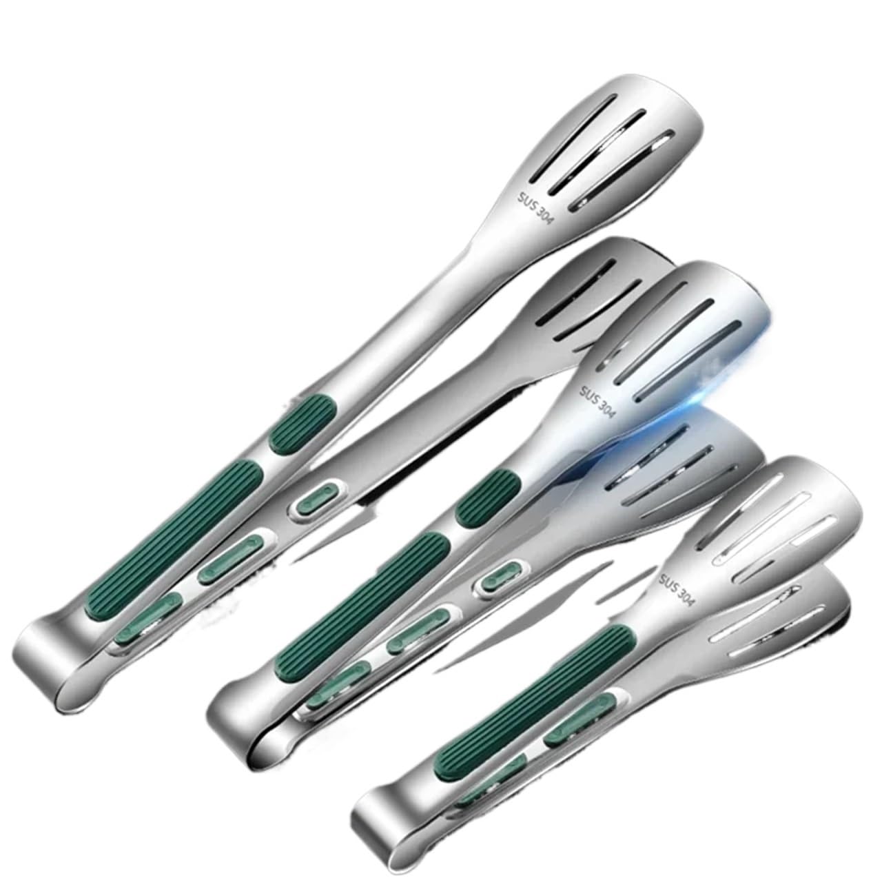 Pinze Da Cucina 3 unids/set 7/9/12 pulgadas antideslizante de acero inoxidable pinzas for alimentos de cocina parrilla carne pan Clip for servir barbacoa abrazadera for Buffet accesorios de cocina Par