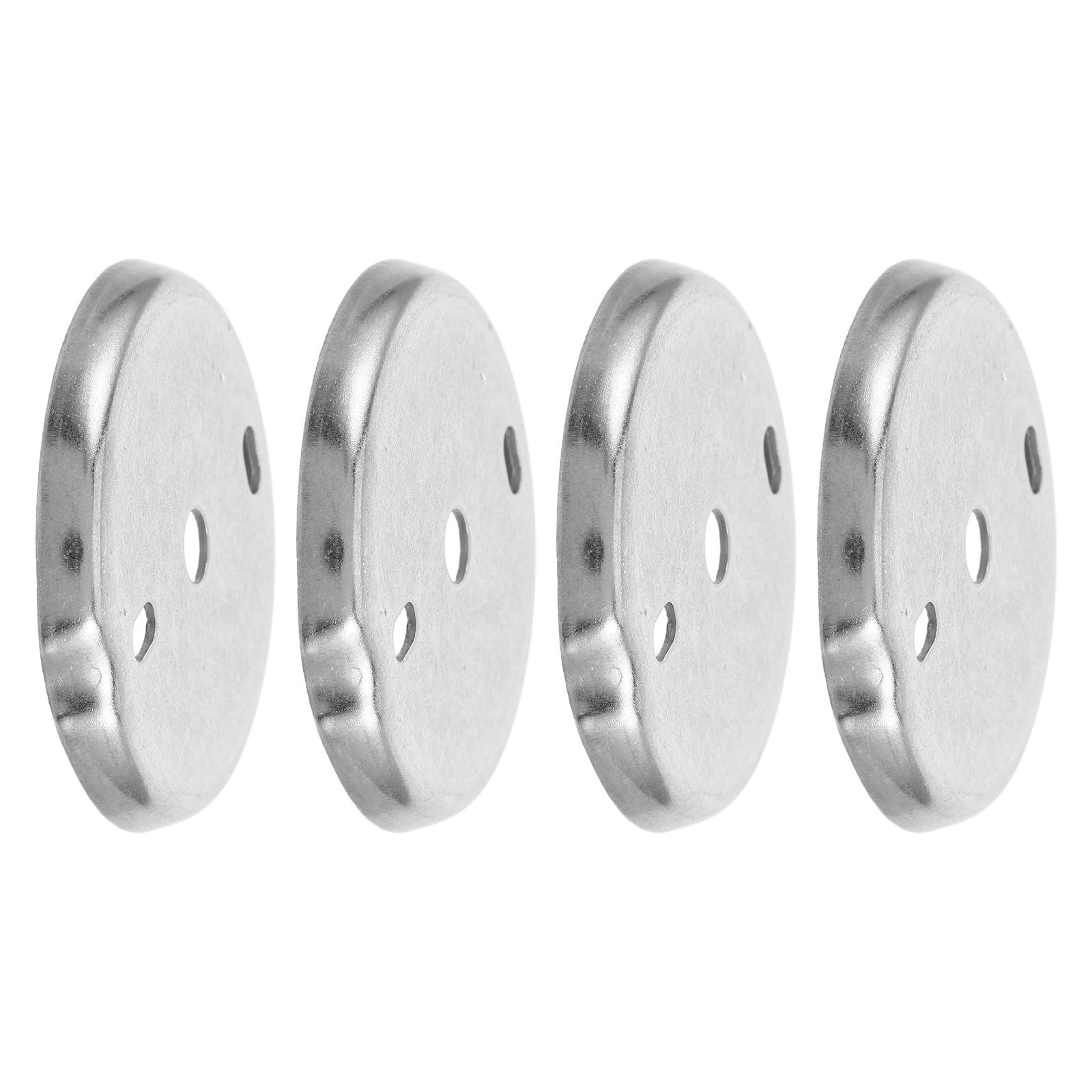 Accesorios de montaje para toallero de acero inoxidable UKCOCO con bases redondas plateadas