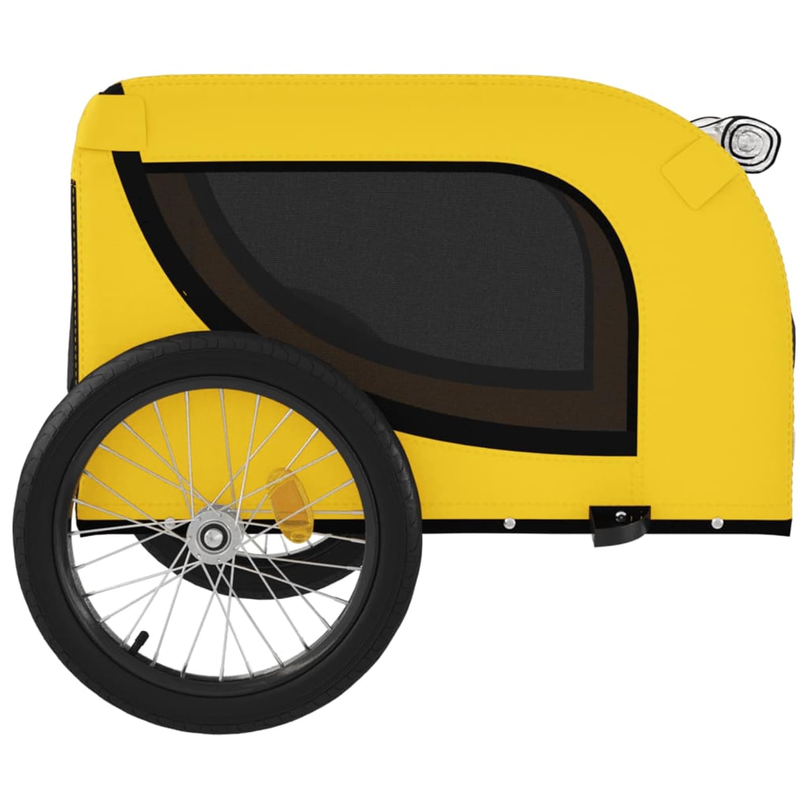 Homgoday Przyczepa rowerowa dla zwierząt żółty i czarny Oxford i żelazo, wyposażenie wózka dla psa, wózek rowerowy wózek rowerowy, wózek dla psa, transporter rowerowy model 94008
