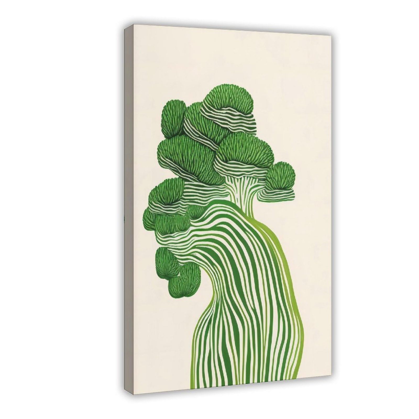 Moderner Brokkoli-Druck, neutral, abstrakt, Leinwandposter, Wandkunstdruck, Bild, Gemälde, 50 x 75 cm