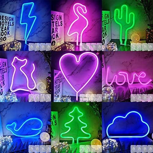 YIVIYAR Cat LED Neon Light Sign Cat Neon Lamp Pink Cat Neon Sign for Bedroom Wall Decor Light Up LED Signs Neon Nigh Light Sign Neon Wall Light Cat Gift for Girls Christmas Birthday Party Home