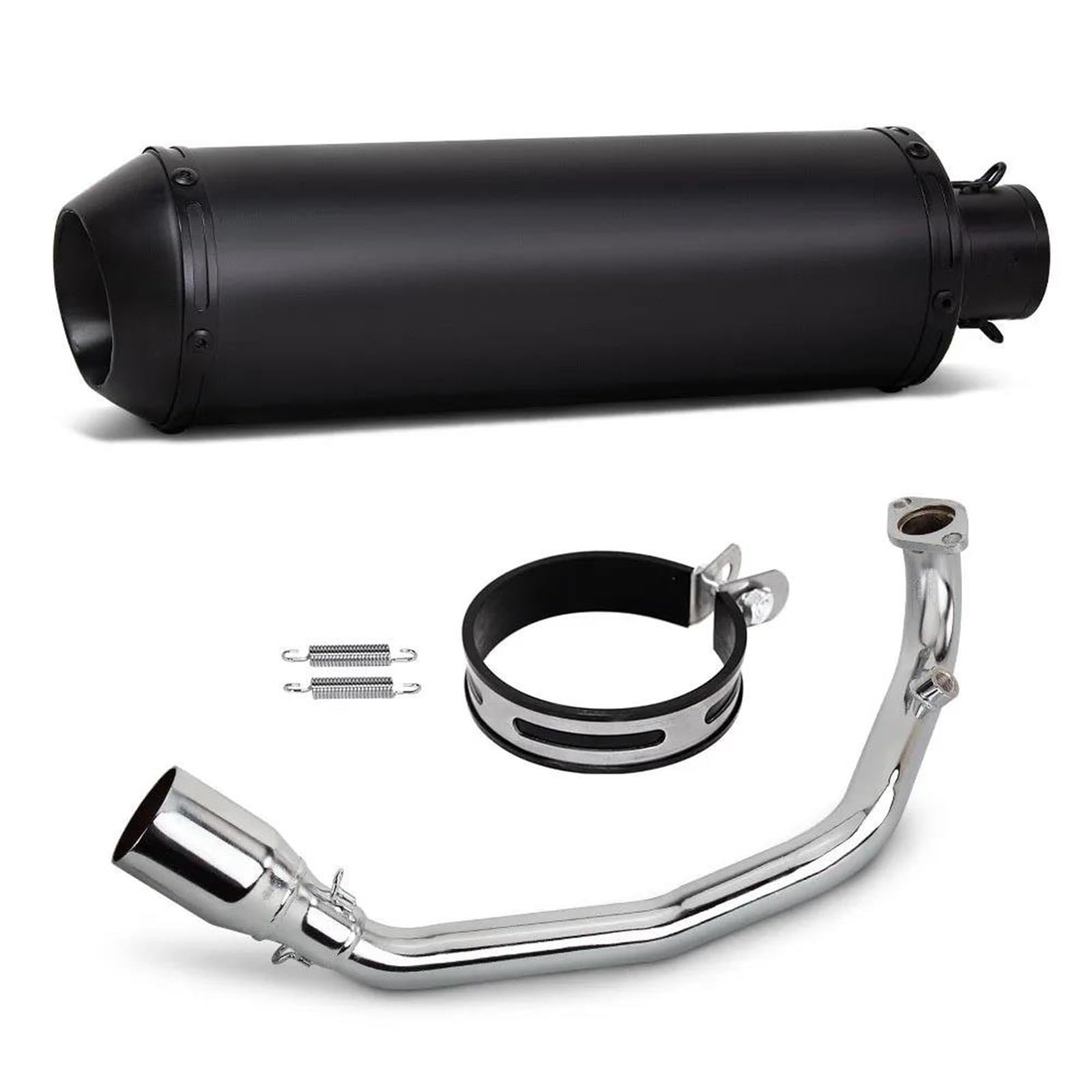 Tuyau Silencieux Silencieux D'échappement Universel pour Zuma, Moteur Réservoir pour GY6 150cc 200cc pour Scooter pour 125cc Système Complet avec Tuyau DB Killer(C)