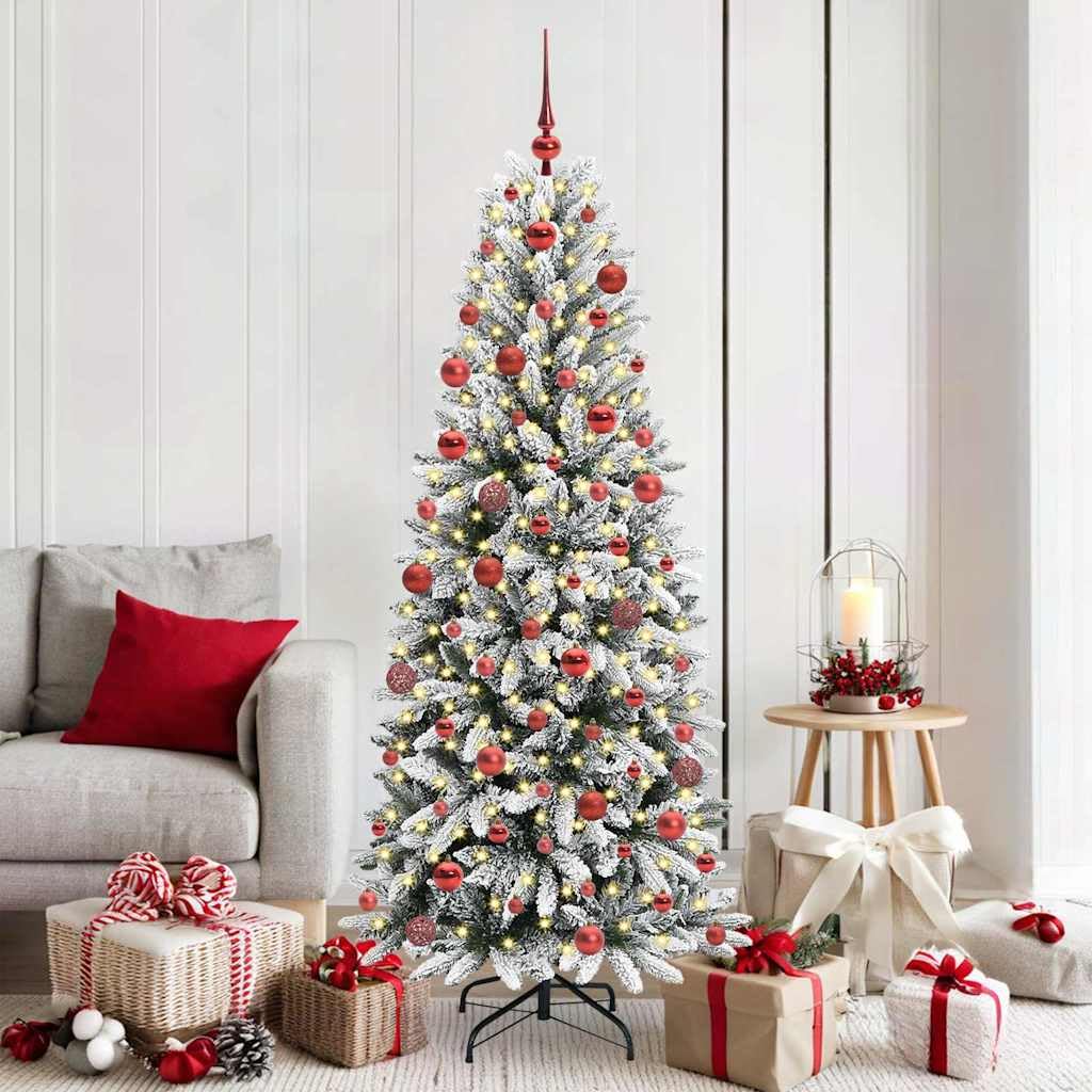 Árbol de Navidad artificial de 180 cm para decoración festiva y acogedora en el hogar