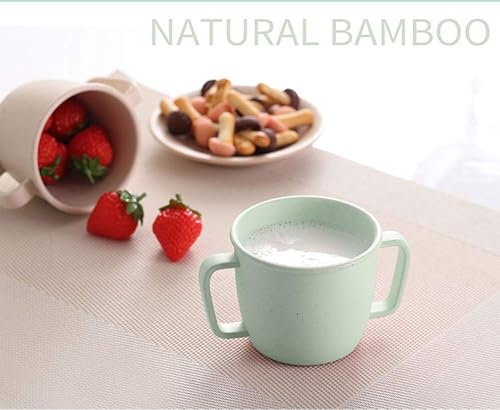 Miniatura 9 de Tazas de fibra de bambú de tamaño pequeño de 7.8 fl oz para adultos y niños, juego de 4 tazas irrompibles para agua, leche, jugo, té