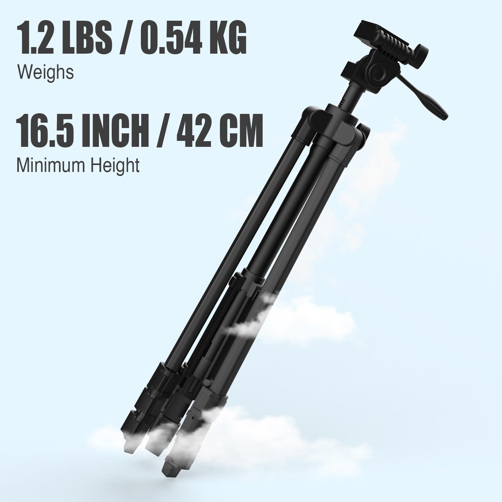 Xincere 55-inch Lightweight Aluminum Laser Level Tripod Stand with Bubble Level Quick Release Plate with 1 4-20 Screw — view 4