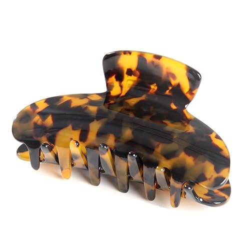 Vista 29 de 3 paquetes de pinzas de pelo medianas para mujer, pinzas de garra de tortuga, pinzas de celuloide con estampado de leopardo, pinzas para el cabello