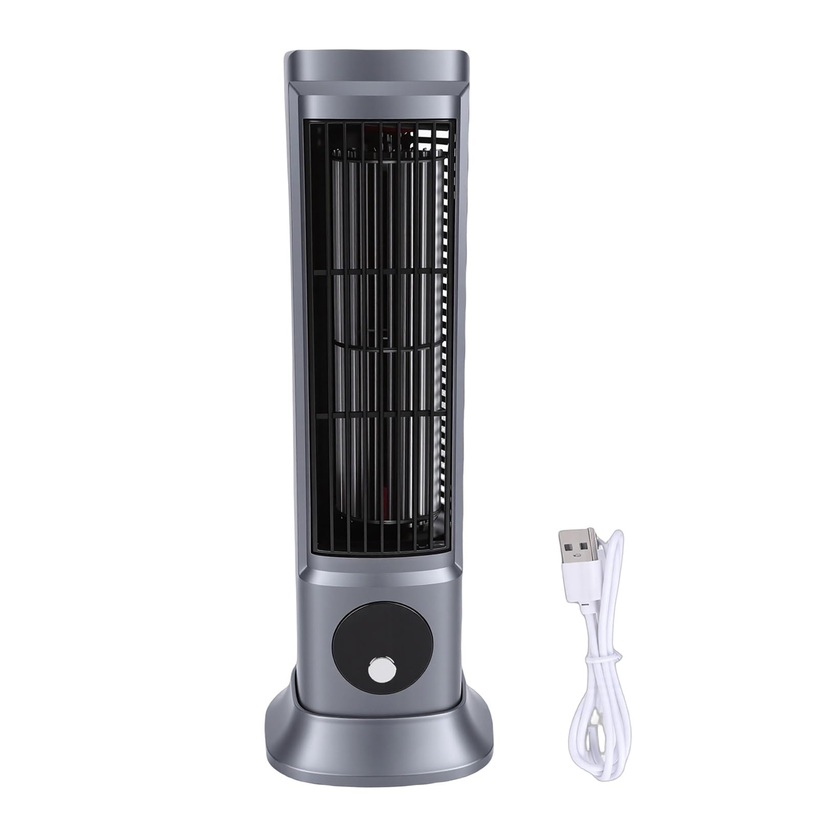 PUSOKEI Ventilatore a Torre Senza Lama con Circolazione Dell'aria 3D per Dormire o Lavorare Tranquillamente, Materiale ABS