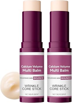 2PCS Calcium Multi Balm, Calcium Volume Multi Balm, Wrinkle Core Stick, Collagen Moisturing Stick, Protable Wrinkle Core Ba/lm,Hydrating Skin, Anti-aging, Firming Skin,Suitable For Eyes, Face, Neck