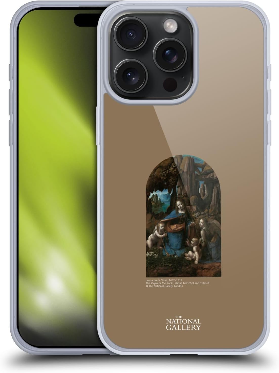 Head Case Designs Officially Licensed The National Gallery The Virgin of The Rocks Religious & Mythological Gel Case [Military Grade] Compatible with Apple iPhone 15 Pro Max & Compatible with MagSafe