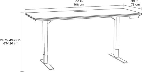 Miniatura 2 de BDI Furniture Sequel 20 - Escritorio de pie 6152-66 x 30 pulgadas para el hogar u oficina, altura eléctrica ajustable con memoria preestablecida y