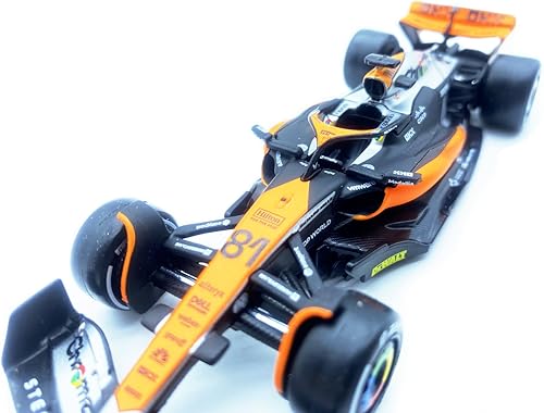 Miniatura 4 de HTLNUZD Bburago 143 2023 GP británico F1MCL60#81 Coche de carreras de aleación de Oscar 143 MCL60#81 Fórmula Uno Die Cast para adultos Colección