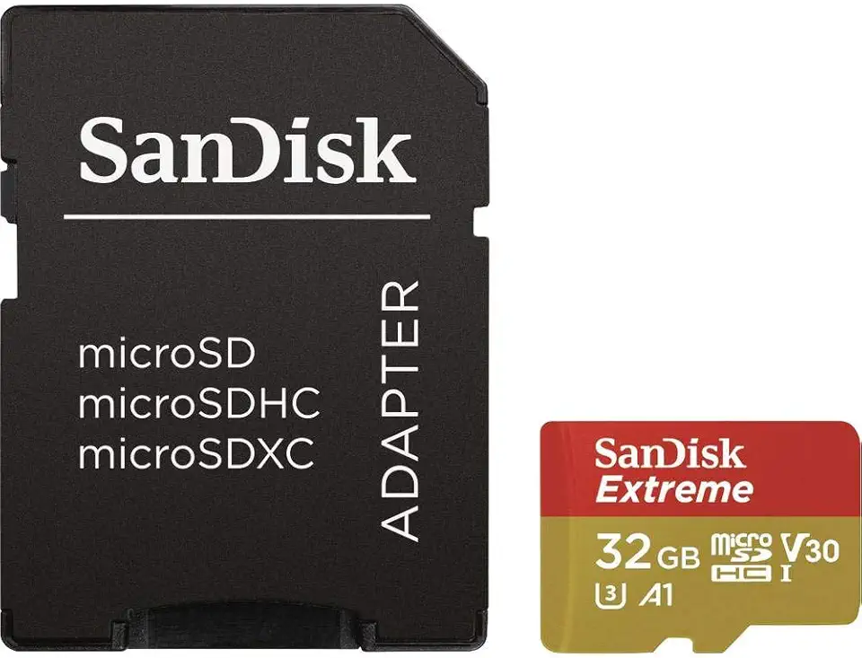 Cartão Extreme Micro SD Uhs-I Card Adapter (Mobile), SanDisk, Cartões SD, Vermelho e Dourado