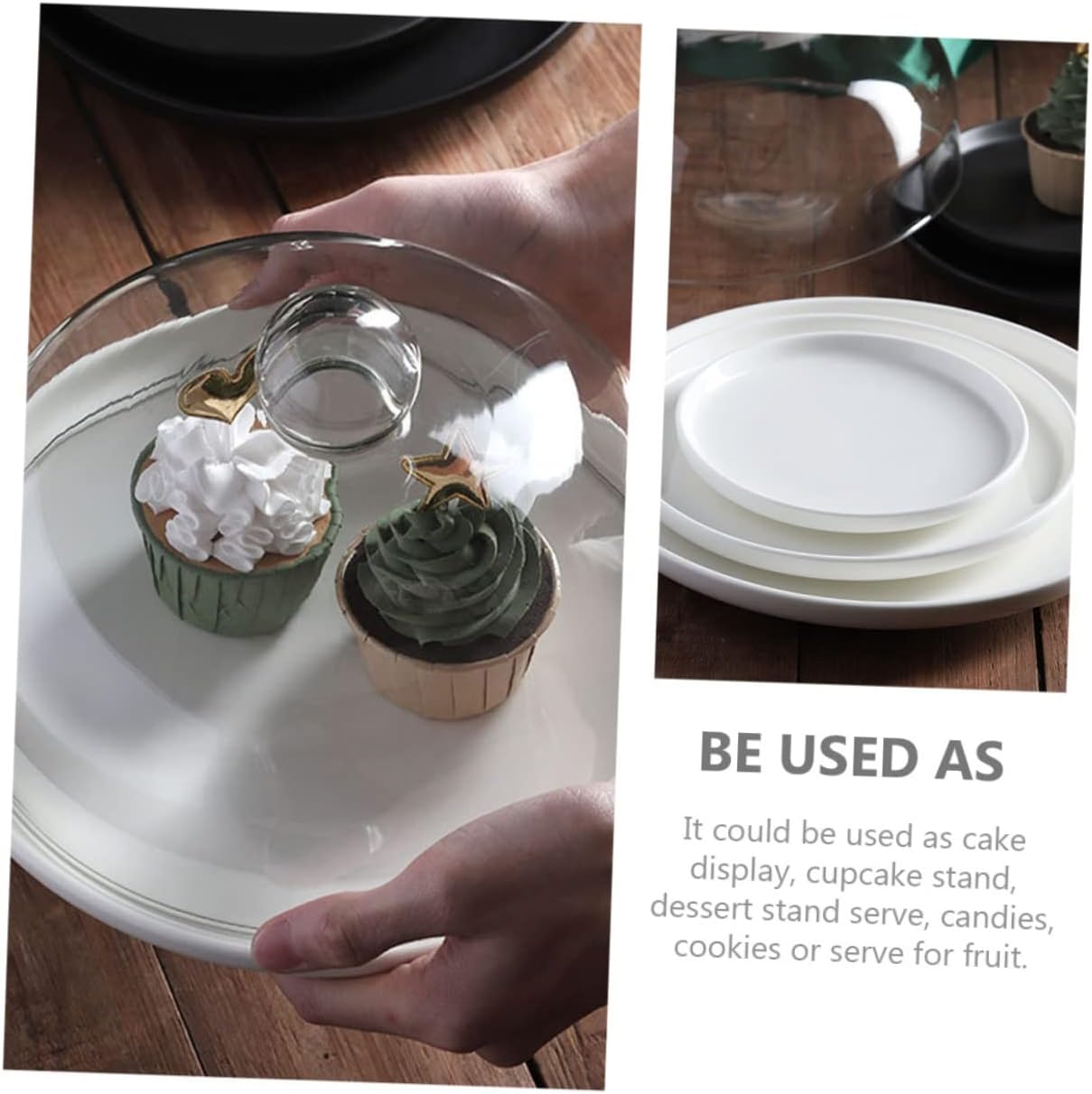 Cake Accessory Round Dessert Plate Cover for Wedding Party Easy to Clean