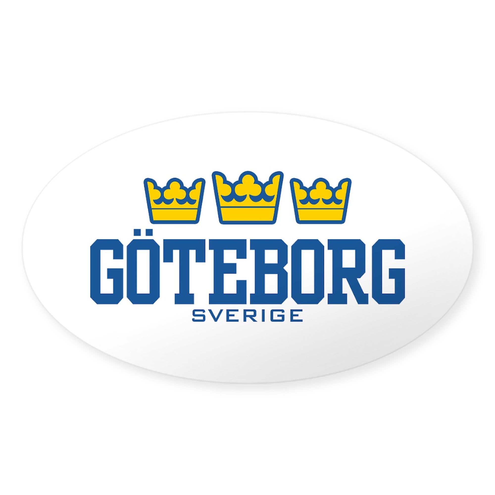 CafePress Goteborg Sverige Oval Car Bumper Sticker