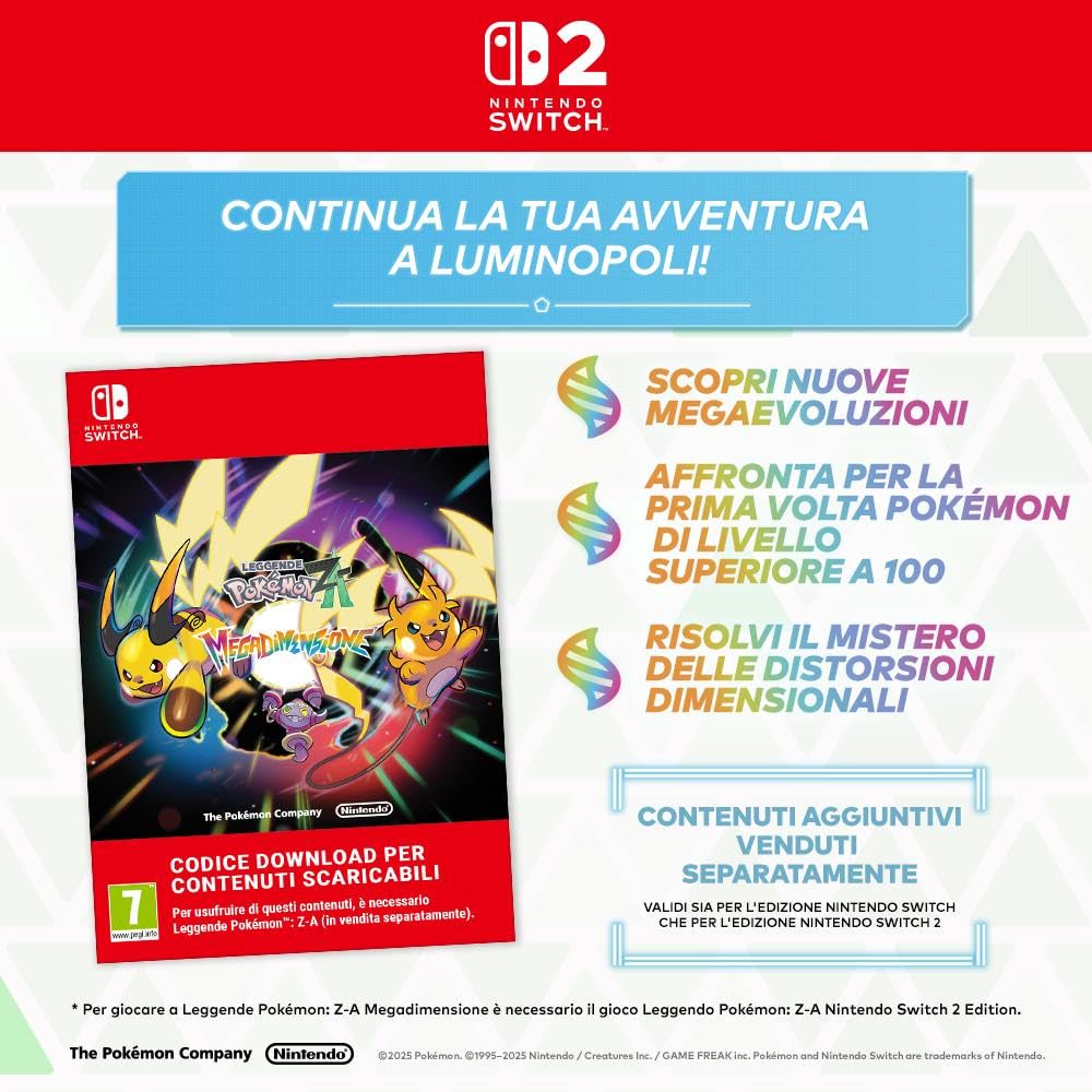 Leggende Pokémon: Z-A Nintendo Switch 2 edition - Ed. Italiana - Versione su scheda