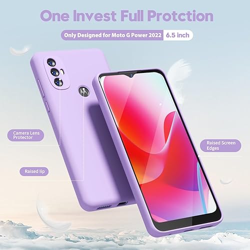 Miniatura 3 de oakxco Funda para teléfono Motorola Moto G Power 2022Moto G Play 2023 de silicona líquida, fina y delgada de gel de goma suave TPU para mujer, color