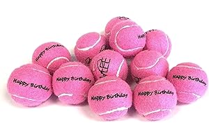Midlee Tennis Balls for Dogs (12 Pack, Small, Pink)