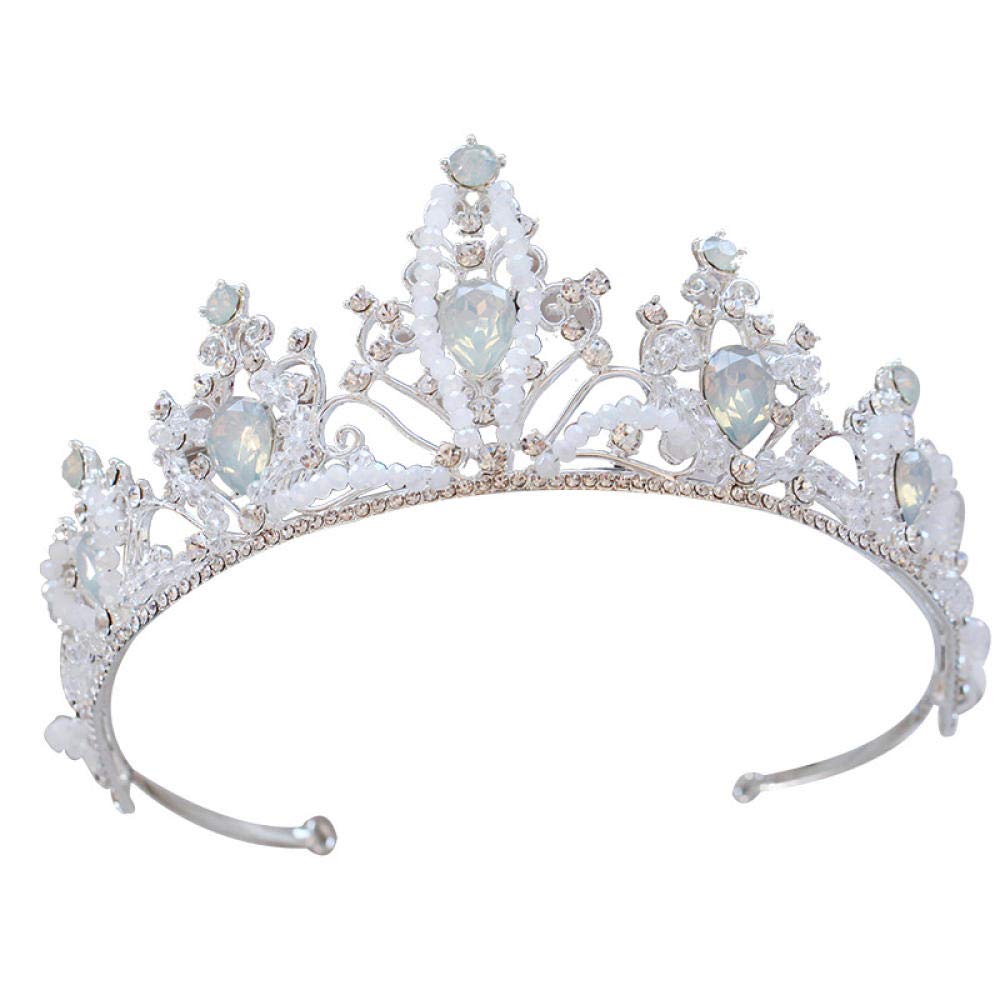 Tiara, stop strasu, biżuteria na głowę dla panny młodej, błyszcząca biała perła dla kobiet, prosta moda, ślubna ozdoba do włosów, opaska na czoło w stylu vintage, prezent
