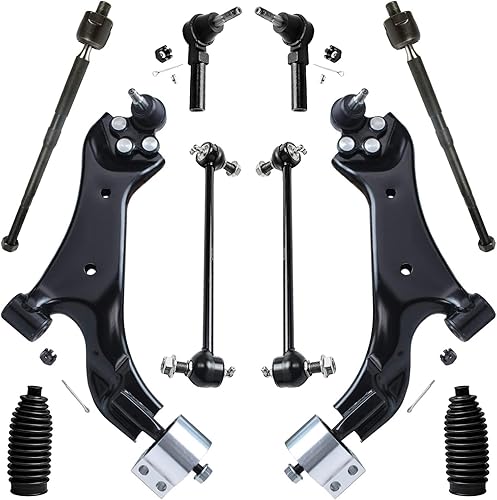 Detroit Axle - Kit de suspensión delantera de 10 piezas para Suzuki XL-7 2007-2008 Saturn Vue 2008-2009 2008-2009 2 brazos de control inferiores con