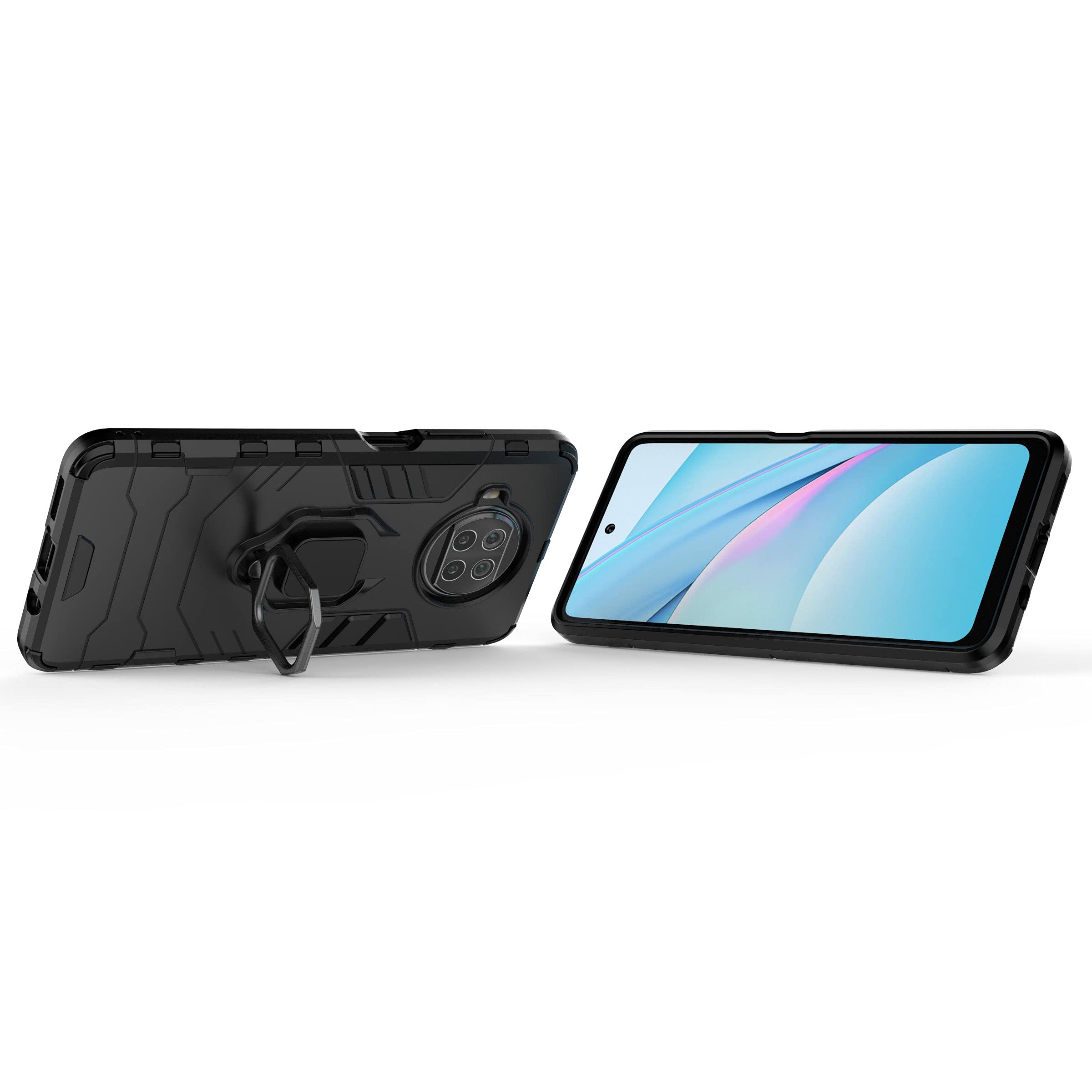 DESSEN Cover Per Xiaomi Mi 10T Lite 5G - Silicone Custodia Antiurto Protezione Fotocamera Case Antishock Morbida TPU Bumper Resistente, Nero - Foto 5