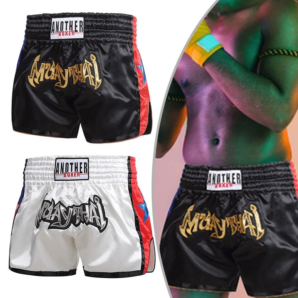 Pantaloncini da boxe funzionali unisex per MMA e Muay Thai, vestibilità comoda per vari allenamenti