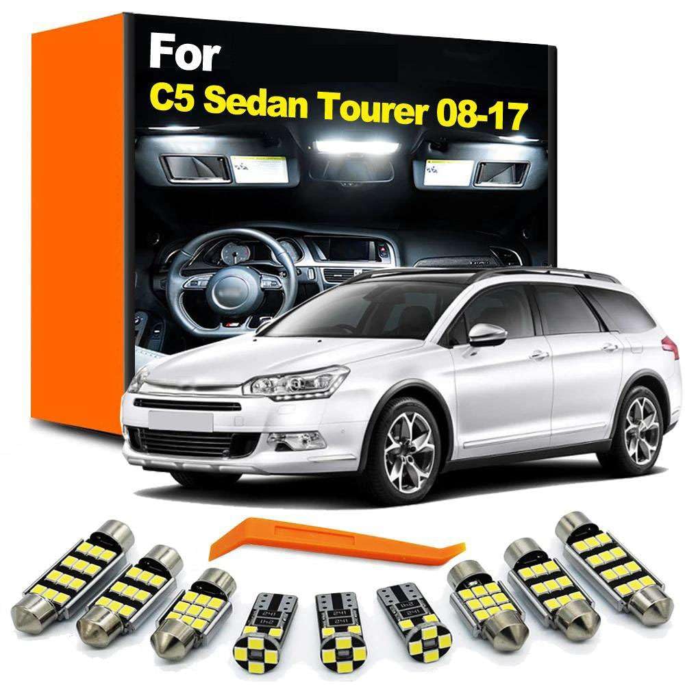 Kit de 8 Luces LED Interiores, para Cobalt 2005 2006 2007 2008 2009 2010 Lámpara de Techo, Lectura y Maletero