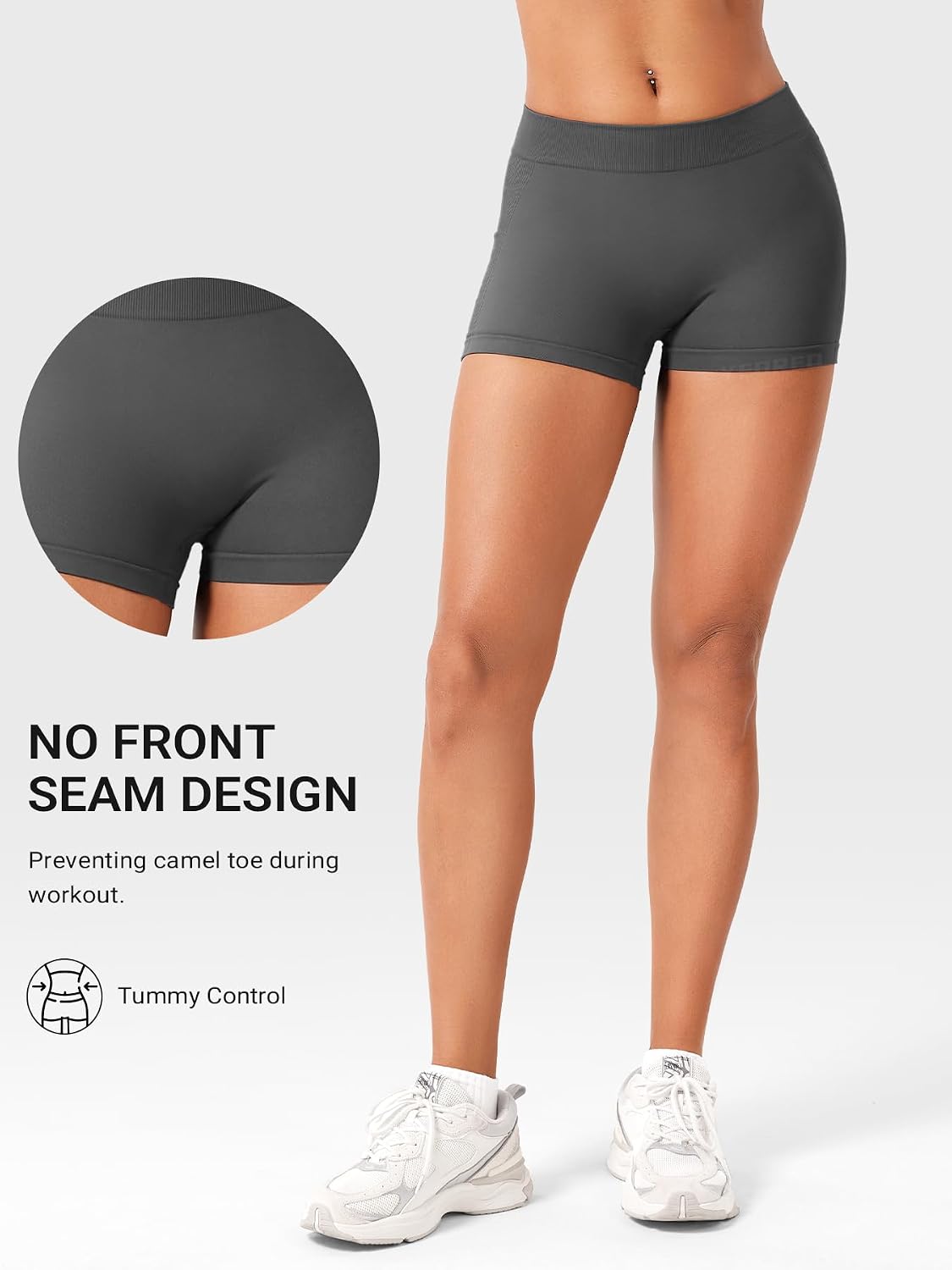 YEOREO Boost Women Workout Booty Shorts Low Rise 2.5" Impact Scrunch Lifting Biker Gym Hot Shorts Spandex for Yoga Running