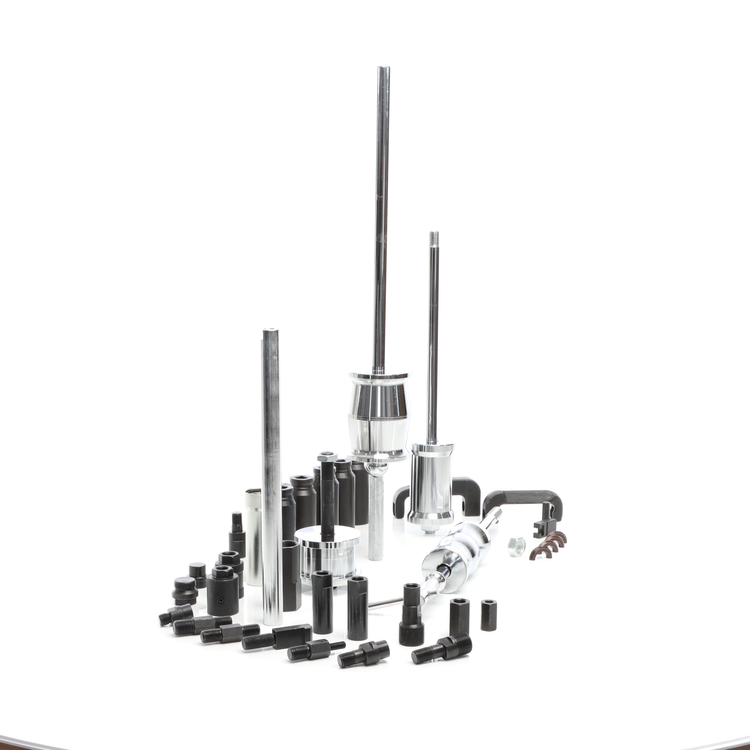 WilTec Coffret de 40 pcs. d’extracteurs d’injecteur CDI - avec 3 Marteau à Coulisse & Adaptateurs - Garage Dépannage - Outillage arrache-injecteurs Démontage Comptabilité Large
