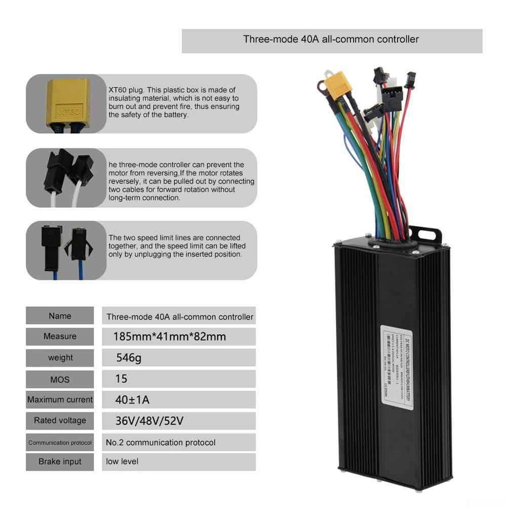 Contrôleur de moteur sans balais 36 V 48 V 52 V 60 V 64 V 1500 W 2000 W Contrôleur de vitesse pour vélo électrique scooter électrique