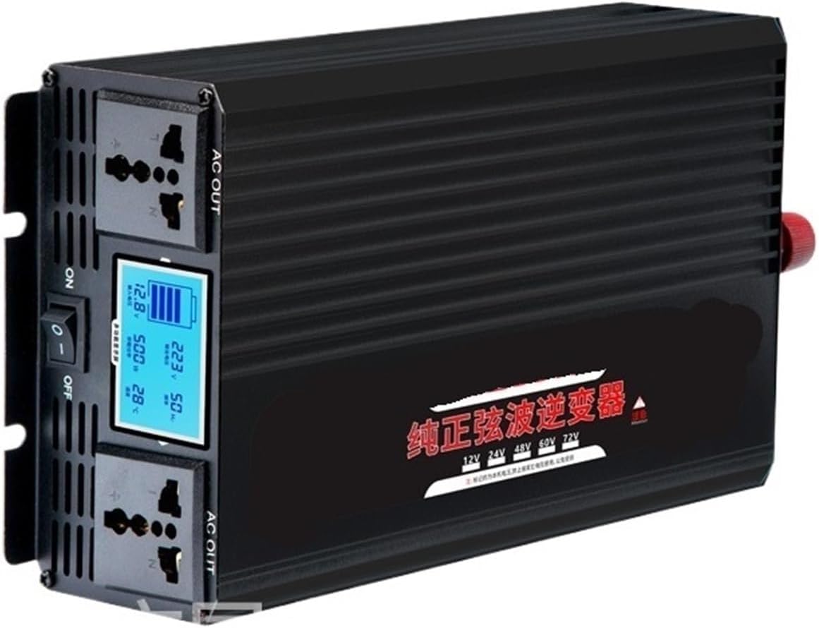 High-Power Pure sine Wave Inverter 12V 24V 48V 60V 72 to 220V Solar Power Converter(12v3500wlcddisplay)