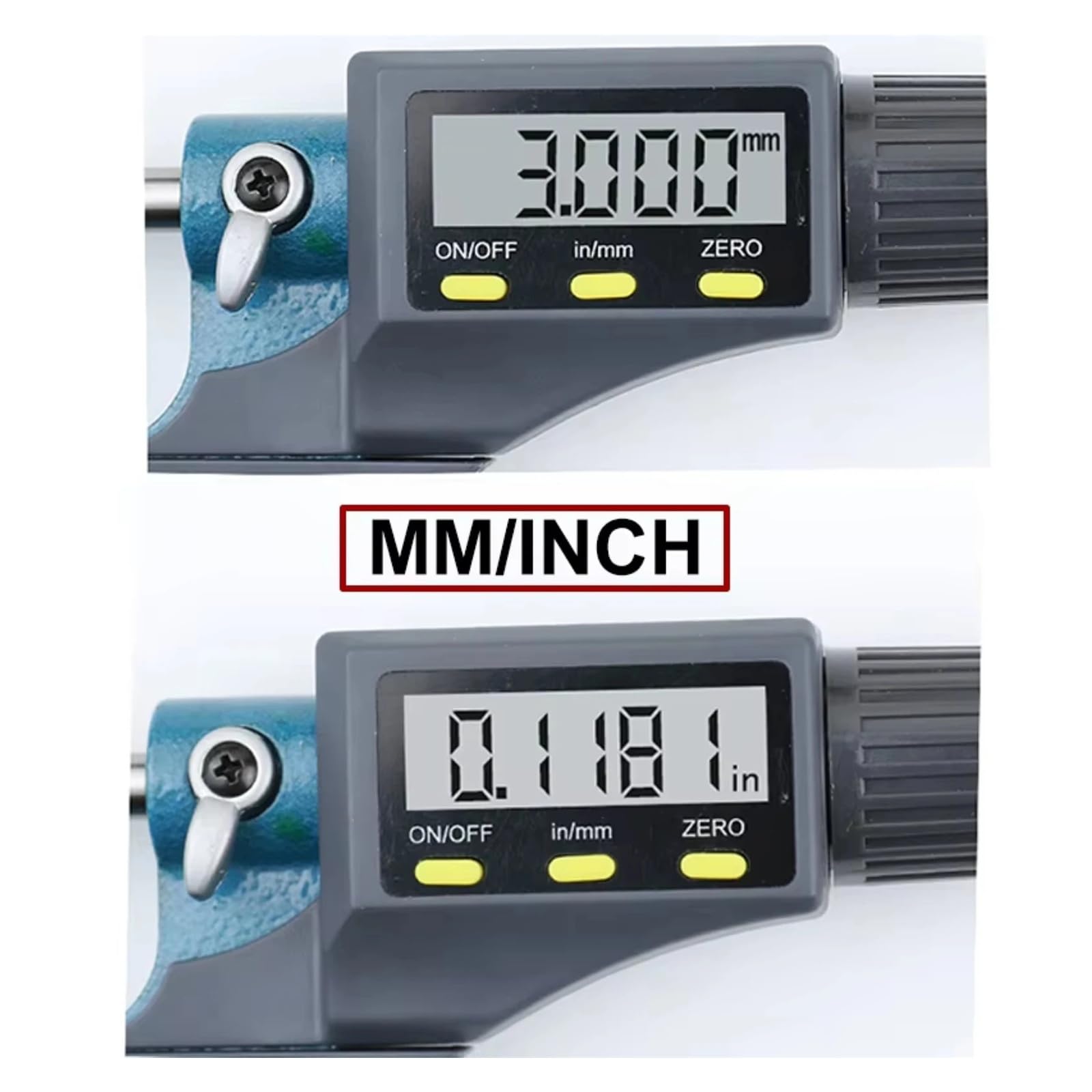 Micrómetro digital exterior de 0-25/25-50/50-75/100 mm, micrómetro electrónico, calibrador digital de 0,001 mm Lecturas precisas(75-100mm)