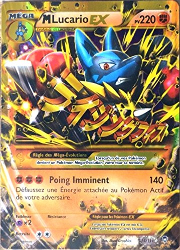 Carte 113/111 Méga Lucario-EX 220 PV SECRETE Ultra Rare XY03 Neuf FR