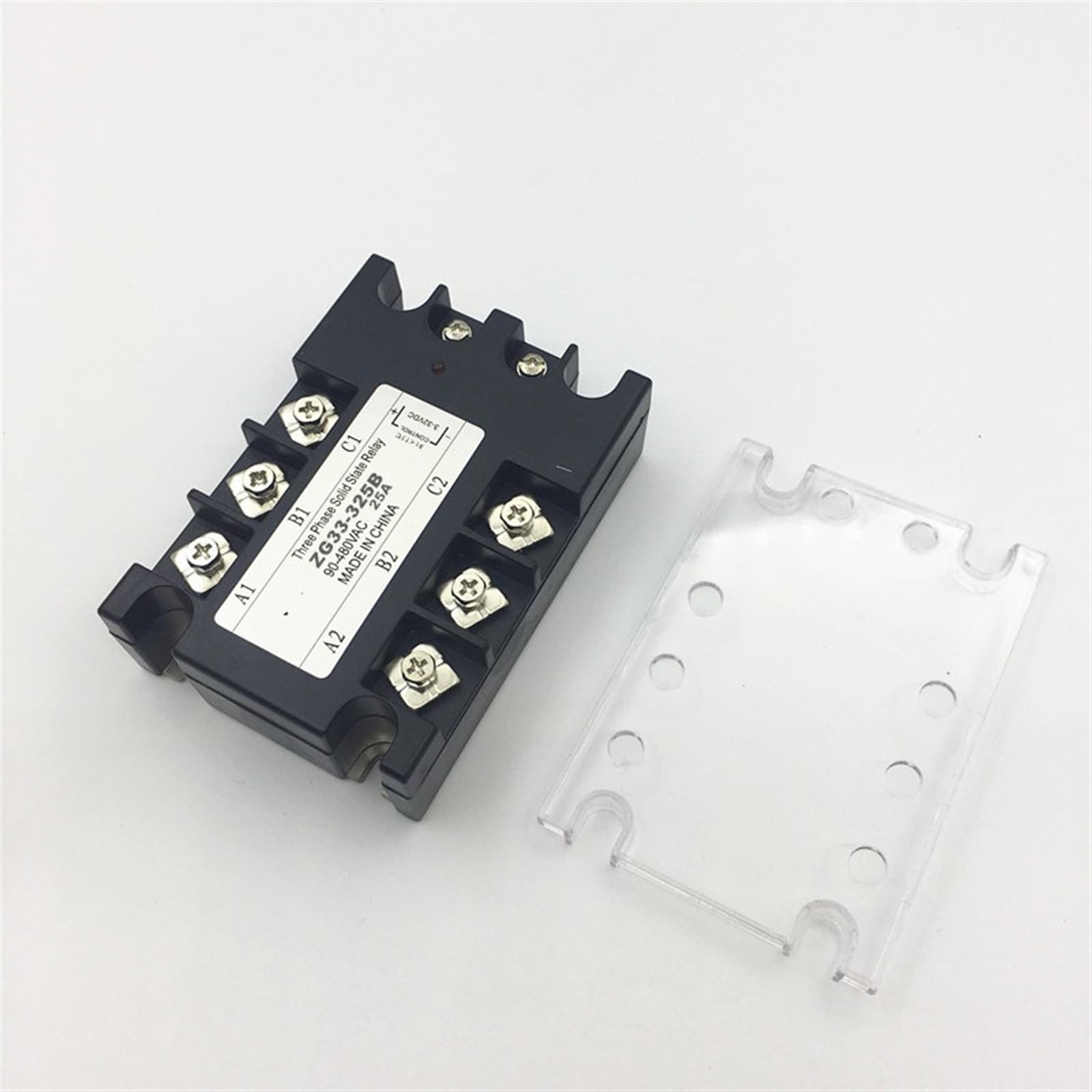 Relés de estado sólido trifásicos de 25 A, Control de 3-32 VCC, CA 90~480 V, relé de estado sólido Ssr trifásico de 12 V, 25 amperios, SSR 25DA, 1 Uds.