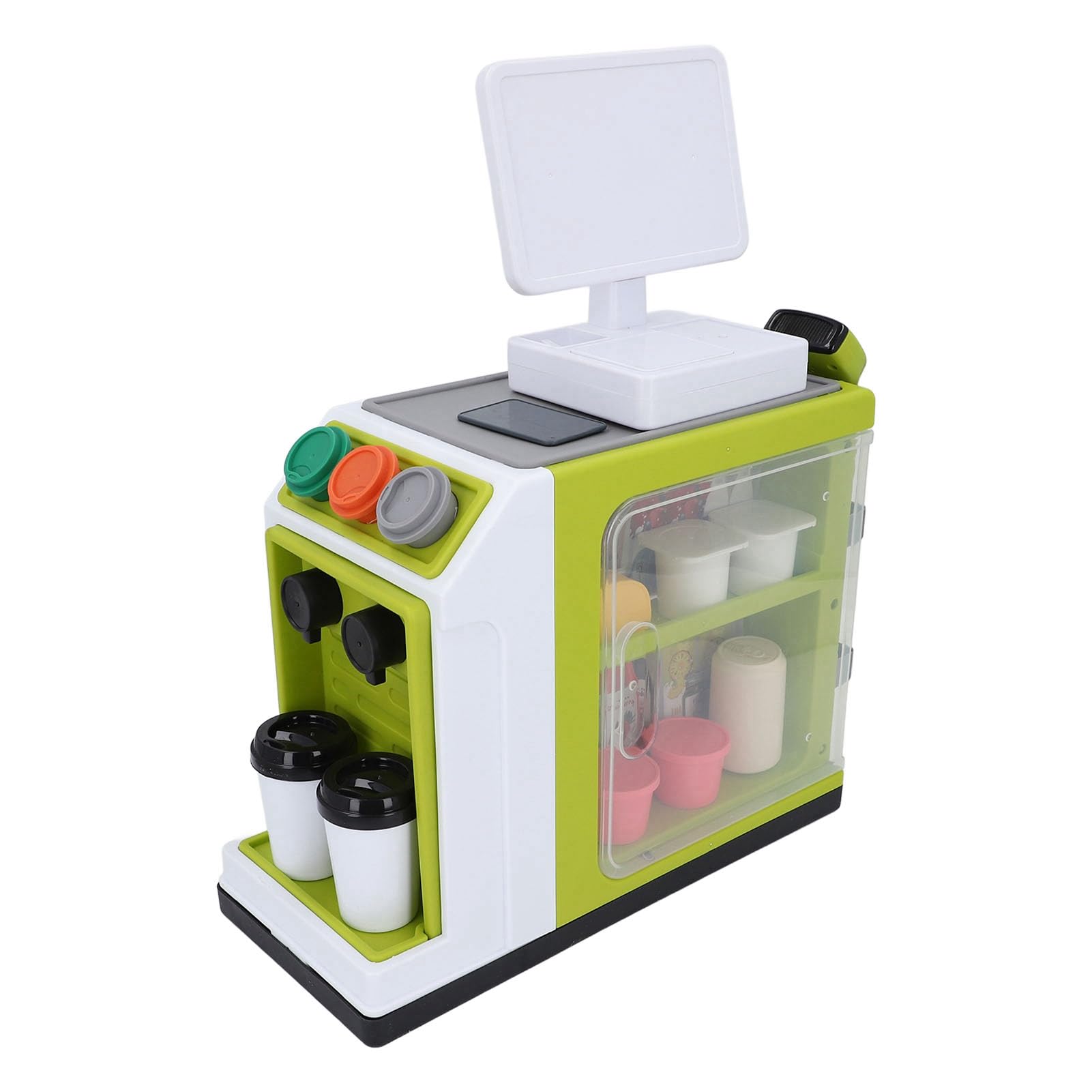 Registratore di Cassa Giocattolo Supermercato Simulato Set da Gioco Multifunzionale per Bambini Gioco Educativo Plastica ABS 64 Accessori