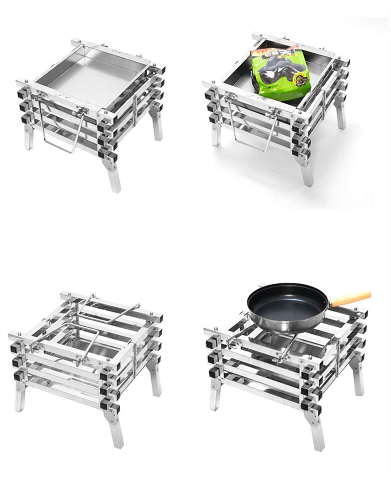 Griglia per barbecue da tavolo per picnic in giardino Griglia a carbone per feste Griglia a carbone premium Griglia in ghisa Grandi picnic Griglia per barbecue all'aperto Scaffale per esterni piccol