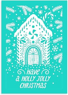 Chalk Stencils Transfers Silk Screen Stencils Merry Christmas Stencils Silkscreen Mesh Self Adhesive Washable Reusable 5x7 inch PAINTS TRANSFER