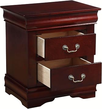 Acme Louis Philippe Nightstand in Cherry