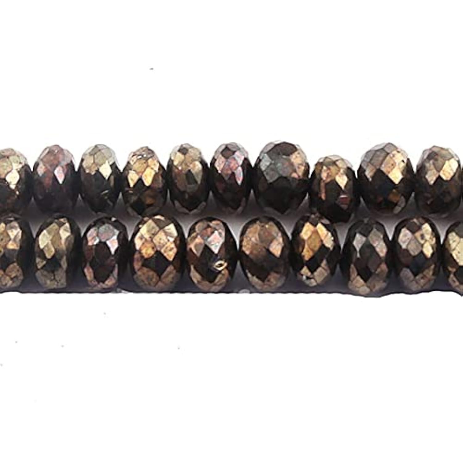 Perles rondelles spinelle noir 6mm LKBEADS SB320 éclat facetté haut de gamme et dorure élégante