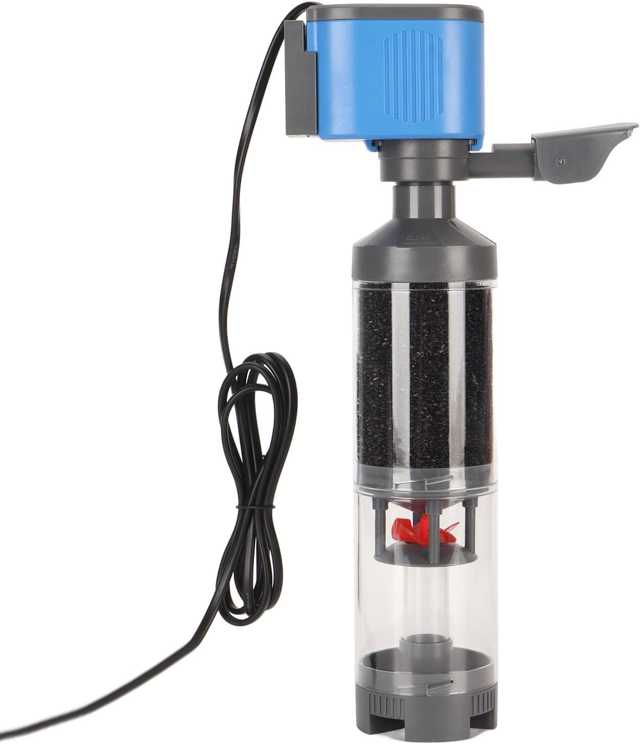 Aquarium Internal Filter, 5 in 1 Quiet Multifunction Fish Waste Suction Submersible Fish Tank Pump Filter 25W, Filter Collector Fishes Tanks Accessory for Aquarium Fish Tank Pond