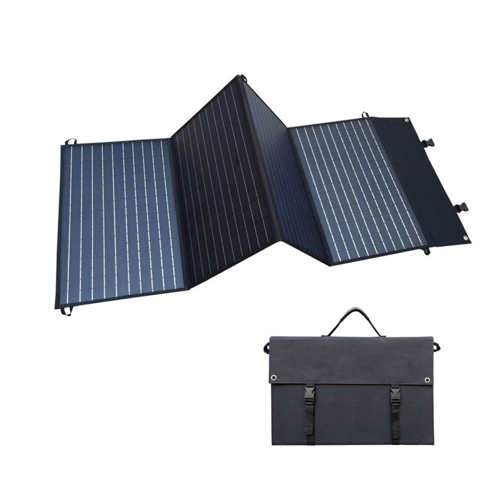 Pannello solare, Alimentatore Scheda di ricarica solare Silicio monocristallino Viaggio Campeggio Telefono cellulare Ricarica rapida Borsa solare pieghevole da 100 W Borsa pieghevole per camper, roulo