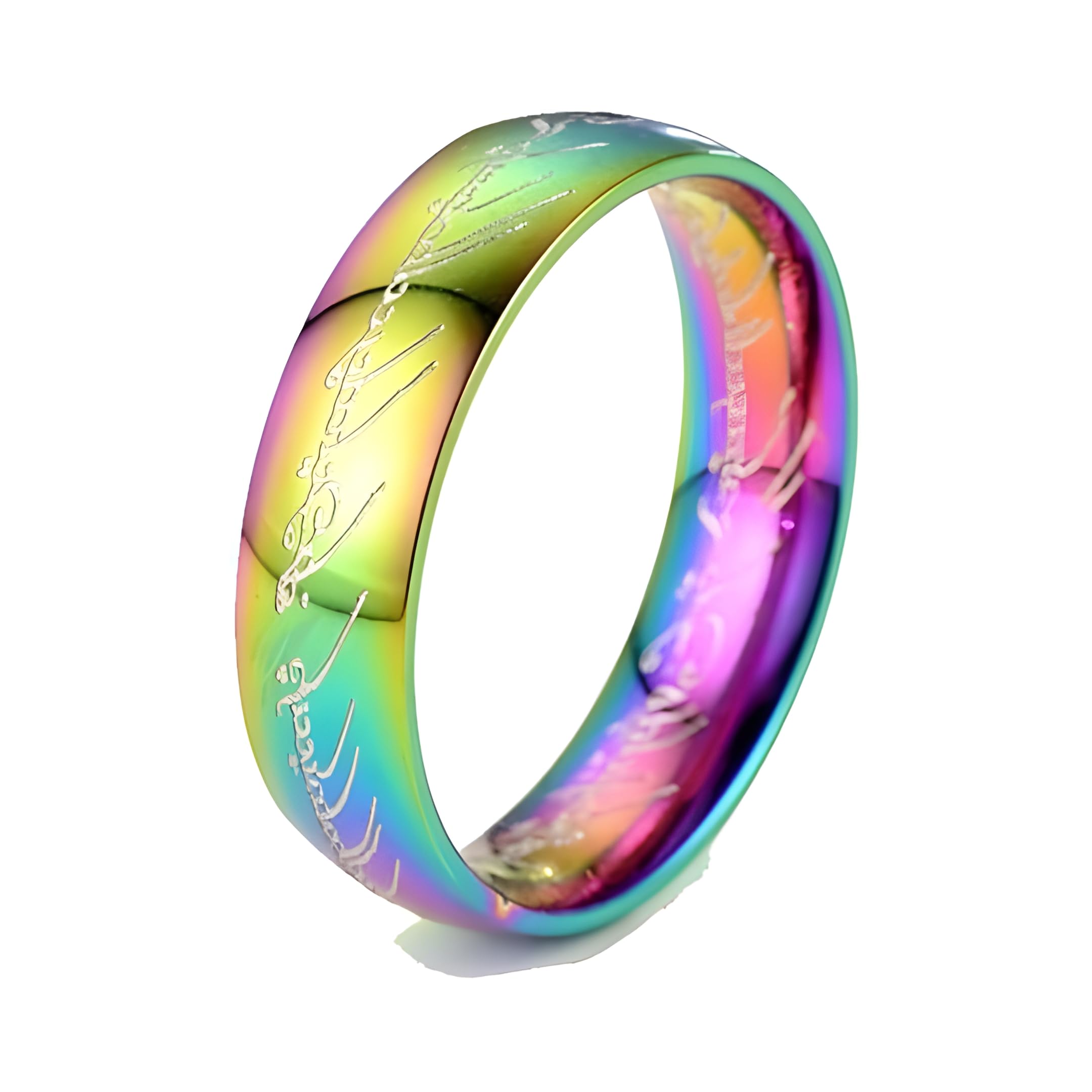 the men thing ORION SCRIPT - Multicolor - Pure Stainless Steel Men’s Multicolor - Plated Ring (Size : 17-23-29)-picture-0